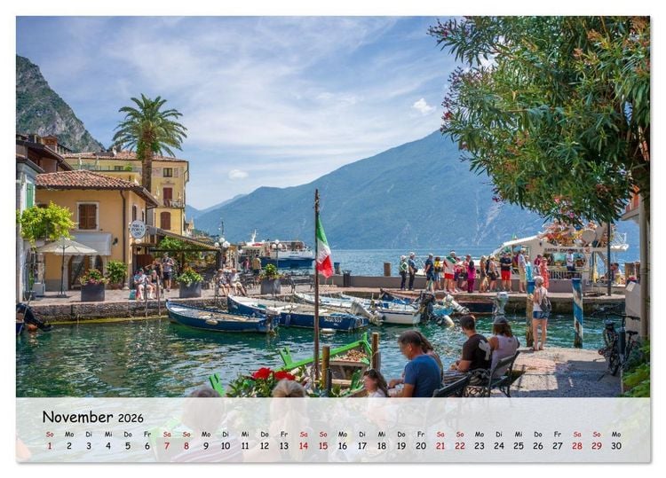 Produktbild: Limone sul Garda - Traumhaftes St&auml;dtchen am Gardasee (Tischkalender 2026 DIN A5 quer), CALVENDO Monatskalender