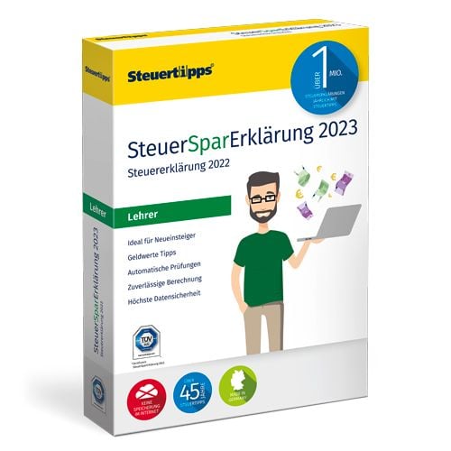 Produktbild: SteuerSparErkl&auml;rung Lehrer 2023 (Steuerjahr 2022)