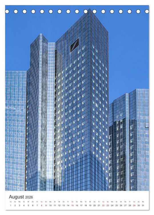 Produktbild: Frankfurt Turmvisionen (Tischkalender 2026 DIN A5 hoch), CALVENDO Monatskalender