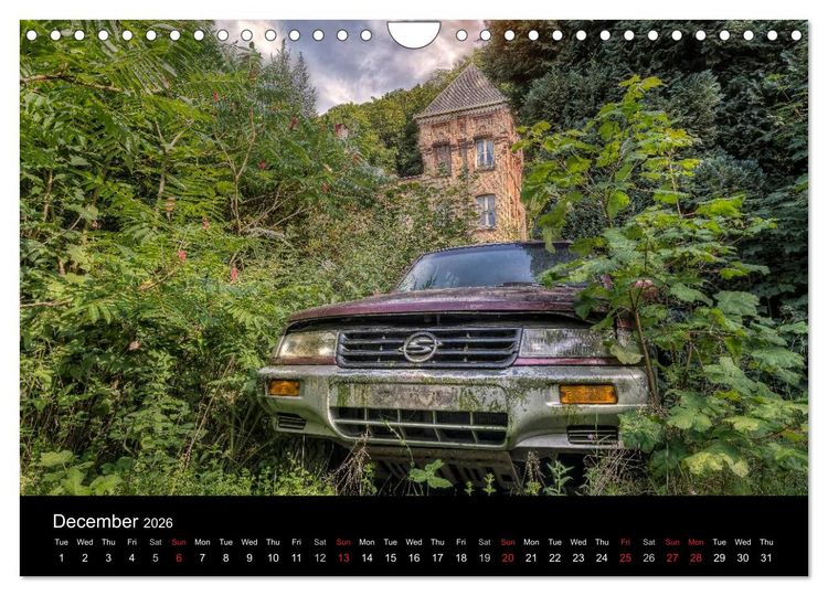 Produktbild: Sleeping Beauties Old Rusty Cars (Wall Calendar 2026 DIN A4 landscape), CALVENDO 12 Month Wall Calendar