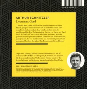 Produktbild: Schnitzler: Lieutenant Gustl (Reclam H&ouml;rbuch)/2 CDs