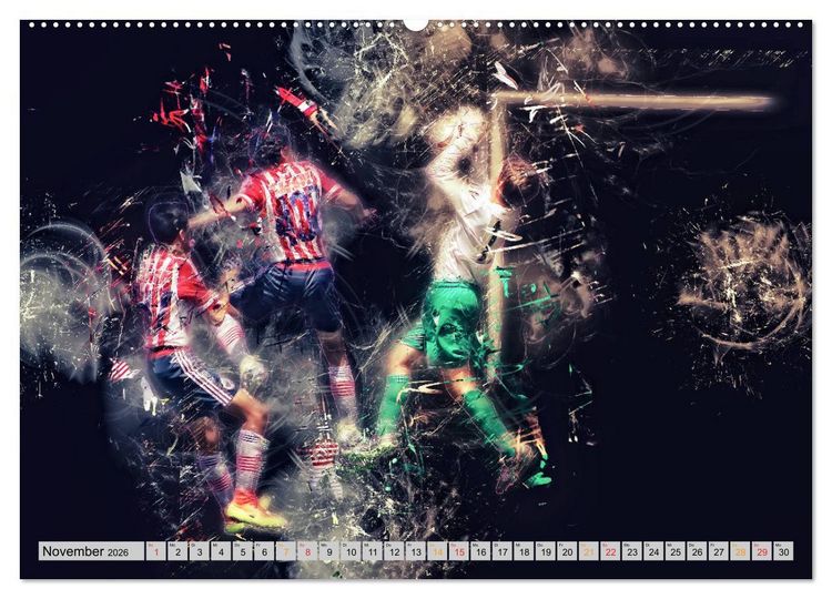 Produktbild: Fu&szlig;ball - extrem (hochwertiger Premium Wandkalender 2026 DIN A2 quer), Kunstdruck in Hochglanz