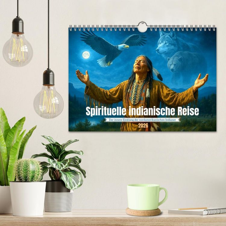 Produktbild: Spirituelle indianische Reise (Wandkalender 2026 DIN A4 quer), CALVENDO Monatskalender