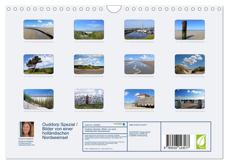 Produktbild: Ouddorp Spezial / Bilder von einer holl&auml;ndischen Nordseeinsel (Wandkalender 2026 DIN A4 quer), CALVENDO Monatskalender