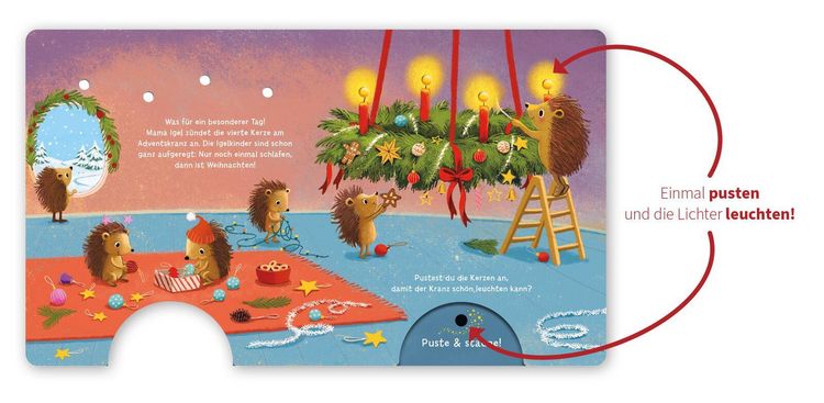Produktbild: Mein Puste-Licht-Buch: Wenn im Dunkeln Weihnachtslichter funkeln