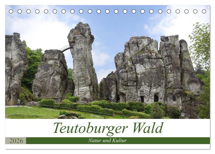 Produktbild: Teutoburger Wald - Natur und Kultur (Tischkalender 2026 DIN A5 quer), CALVENDO Monatskalender