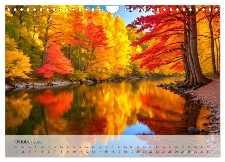 Produktbild: Fl&uuml;sse der Fantasie (Wandkalender 2026 DIN A4 quer), CALVENDO Monatskalender