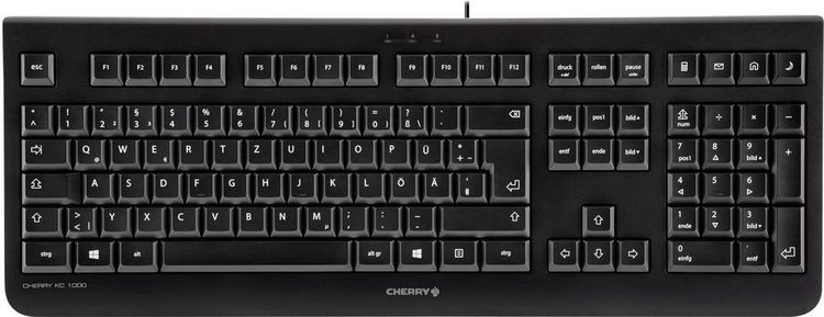 Produktbild: CHERRY KC1000 - Ultraflat USB-Keyboard/Tastatur, kabelgebunden, schwarz