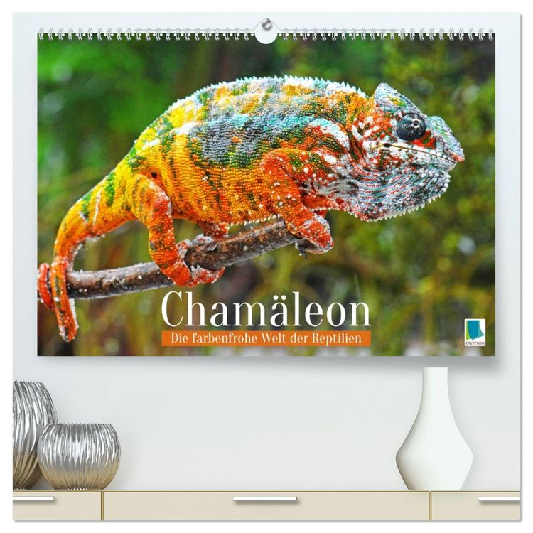 Produktbild: Cham&auml;leon: Die farbenfrohe Welt der Reptilien (hochwertiger Premium Wandkalender 2026 DIN A2 quer), Kunstdruck in Hochglanz