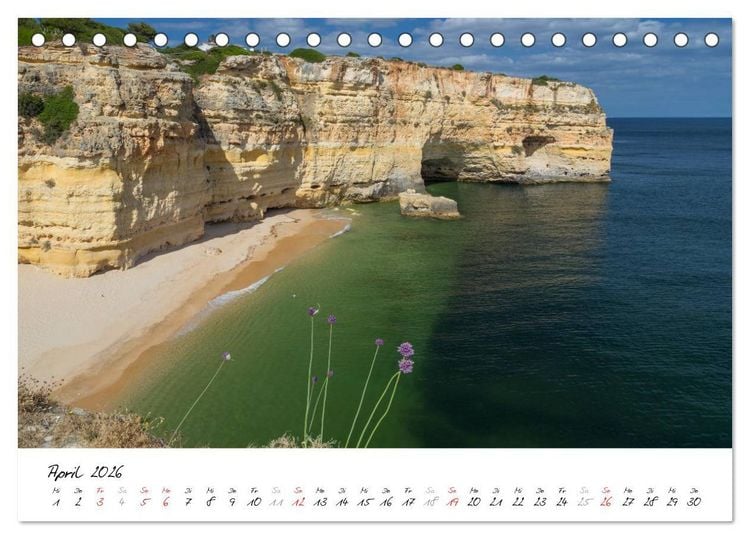 Produktbild: Portugals S&uuml;den - Die Algarve (Tischkalender 2026 DIN A5 quer), CALVENDO Monatskalender