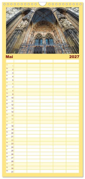 Produktbild: Familienplaner 2027 - Ulm - H&uuml;bsche Gro&szlig;stadt an der Donau mit 5 Spalten (Wandkalender, 21 x 45 cm) CALVENDO
