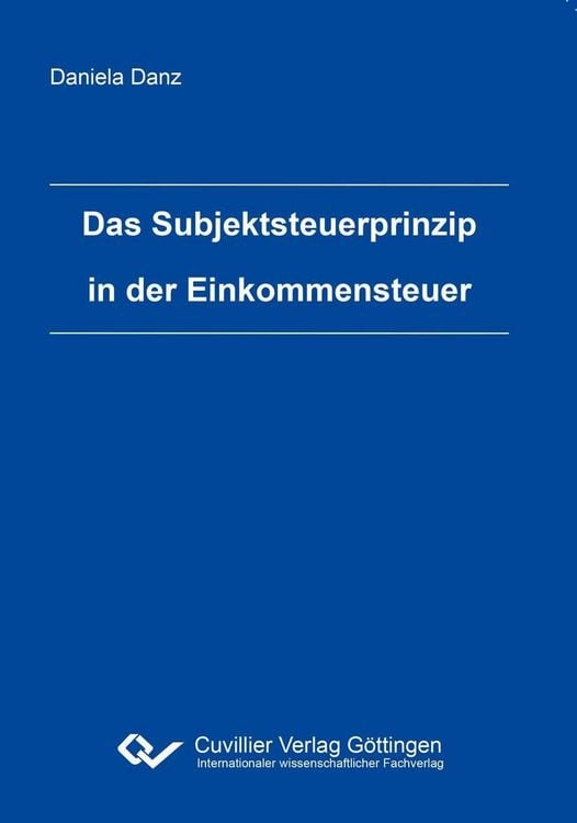Produktbild: Das Subjektsteuerprinzip in der Einkommensteuer