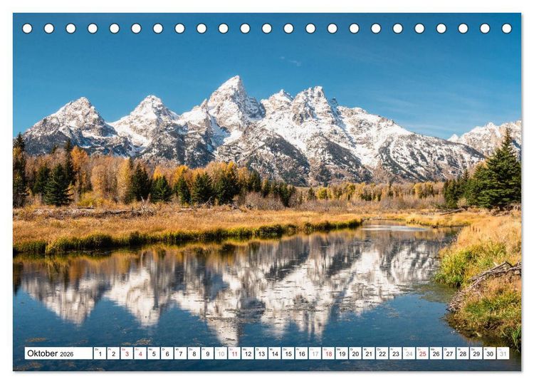 Produktbild: Grand Teton National Park (Tischkalender 2026 DIN A5 quer), CALVENDO Monatskalender