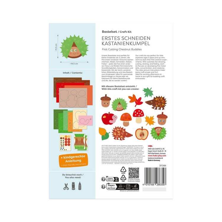 Produktbild: Bastelset - Erstes Schneiden Kastanienkumpel