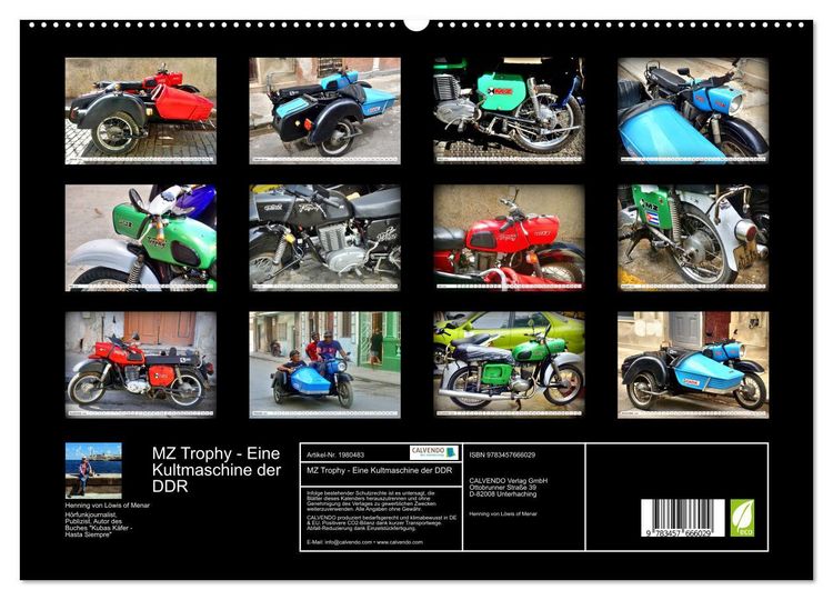 Produktbild: MZ Trophy - Eine Kultmaschine der DDR (hochwertiger Premium Wandkalender 2026 DIN A2 quer), Kunstdruck in Hochglanz