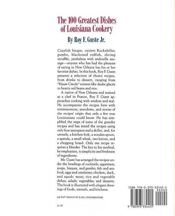 Produktbild: The 100 Greatest Dishes of Louisiana Cookery
