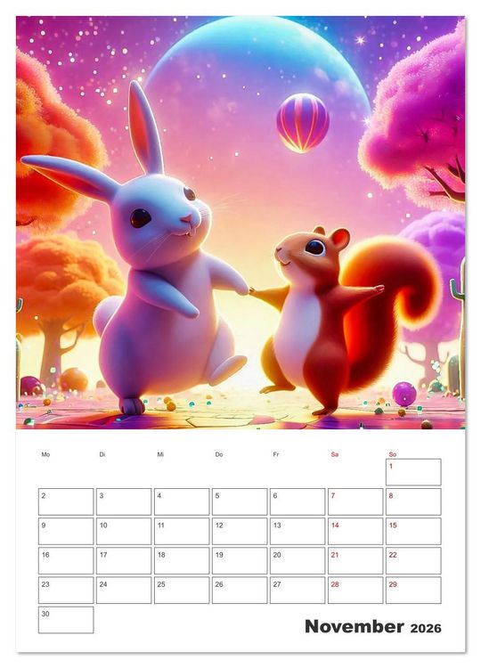 Produktbild: Kunterbunte Kindertr&auml;ume (Wandkalender 2026 DIN A3 hoch), CALVENDO Monatskalender