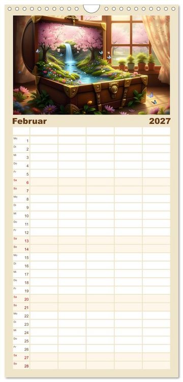 Produktbild: Familienplaner 2027 - Leben in einer Box mit 5 Spalten (Wandkalender, 21 x 45 cm) CALVENDO