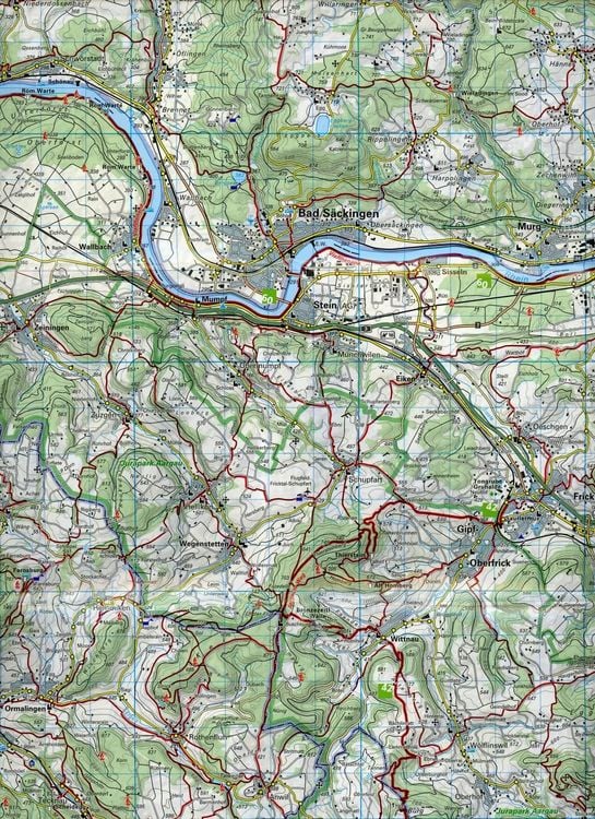 Produktbild: KuF Schweiz Wanderkarte 4 Basel / Aarau