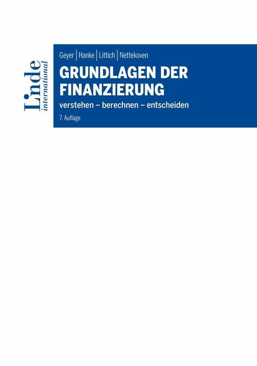 Produktbild: Grundlagen der Finanzierung