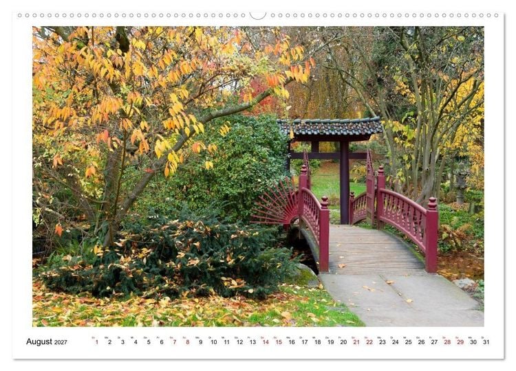 Produktbild: Japanische G&auml;rten in Deutschland (hochwertiger Premium Wandkalender 2027 DIN A2 quer), Kunstdruck in Hochglanz