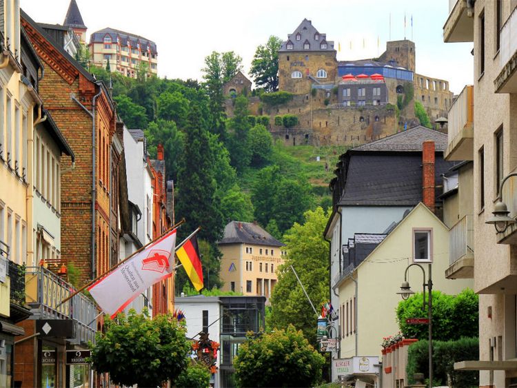 Produktbild: CALVENDO Puzzle St. Goar am Mittelrhein mit Blick auf die Burg Rheinfels | 1000 Teile Lege-Gr&ouml;&szlig;e 64x48cm Foto-Puzzle f&uuml;r gl&uuml;ckliche Stunden
