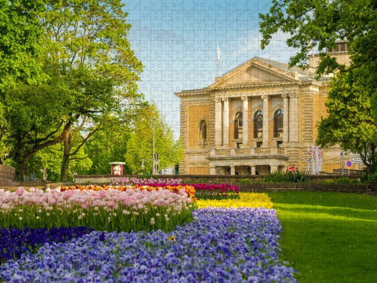 Produktbild: CALVENDO Puzzle Oper in Halle-Saale | 1000 Teile Lege-Gr&ouml;&szlig;e 64x48cm Foto-Puzzle f&uuml;r gl&uuml;ckliche Stunden