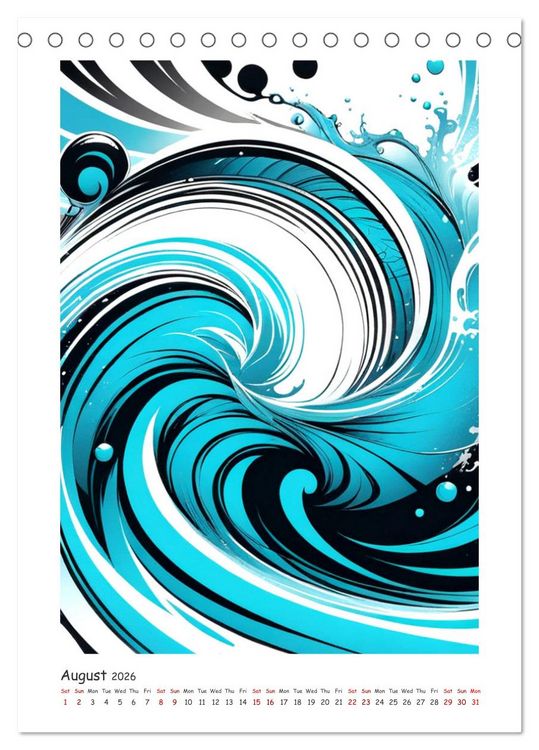 Produktbild: Essence of abstraction (Desk Calendar 2026 DIN A5 portrait), CALVENDO 12 Month DeskCalendar