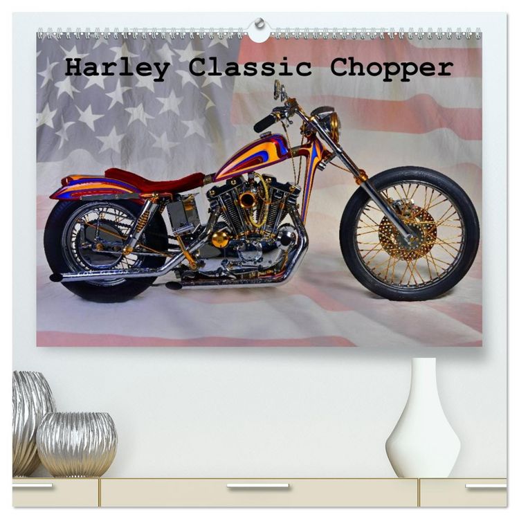 Produktbild: Harley Classic Chopper (hochwertiger Premium Wandkalender 2026 DIN A2 quer), Kunstdruck in Hochglanz