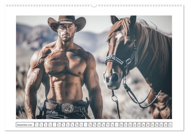Produktbild: Im Bann des Cowboys (Wandkalender 2026 DIN A2 quer), CALVENDO Monatskalender
