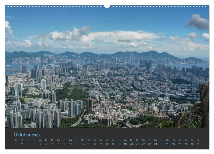 Produktbild: Hong Kong - Skylines (Wandkalender 2026 DIN A2 quer), CALVENDO Monatskalender