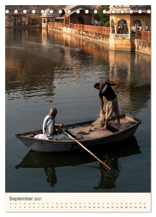 Produktbild: Stra&szlig;enleben in Rajasthan (Tischkalender 2027 DIN A5 hoch), CALVENDO Monatskalender