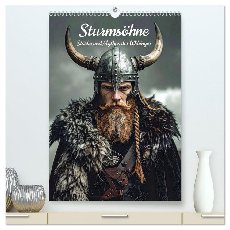 Produktbild: Sturms&ouml;hne St&auml;rke und Mythos der Wikinger (hochwertiger Premium Wandkalender 2026 DIN A2 hoch), Kunstdruck in Hochglanz