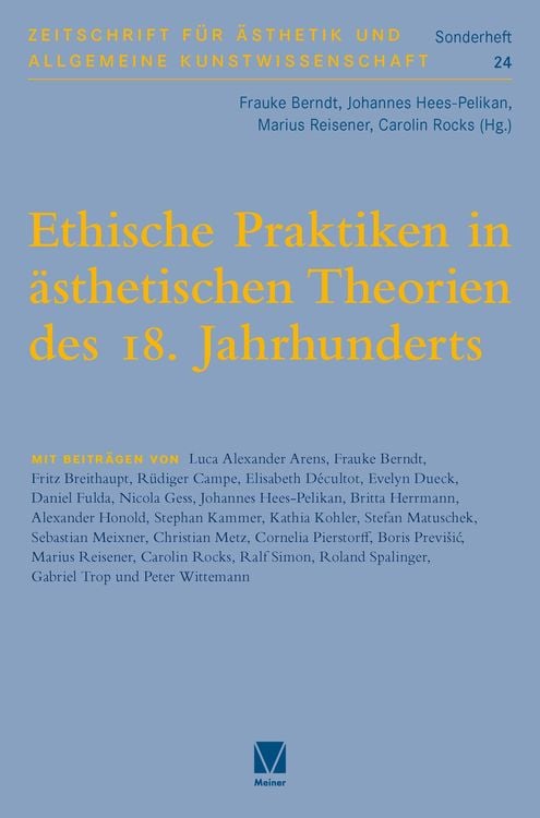 Produktbild: Ethische Praktiken in ästhetischen Theorien des 18. Jahrhunderts