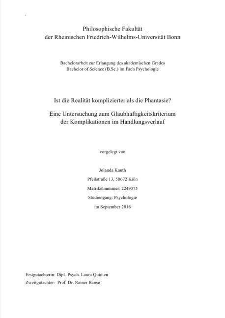 Produktbild: Ist die Realit&auml;t komplizierter als die Phantasie?