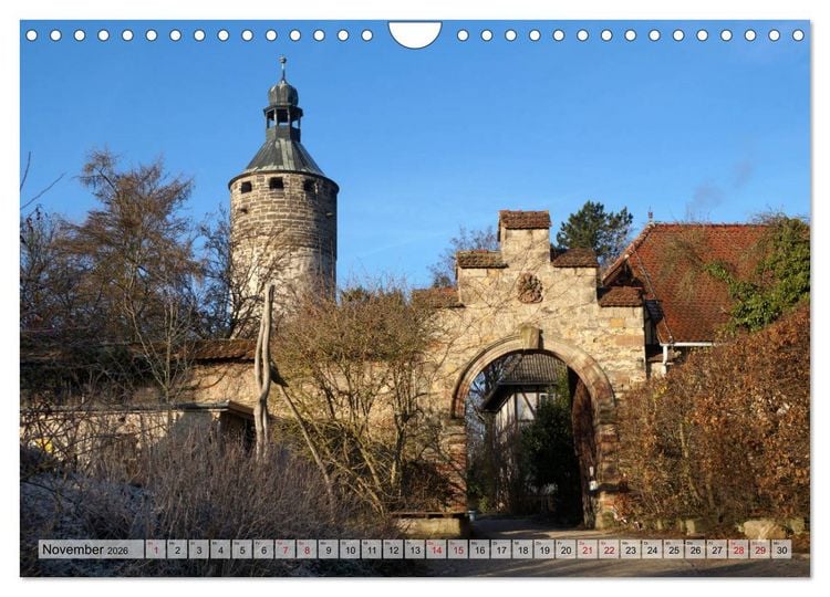 Produktbild: Schl&ouml;sser- und Burgenland Th&uuml;ringen (Wandkalender 2026 DIN A4 quer), CALVENDO Monatskalender