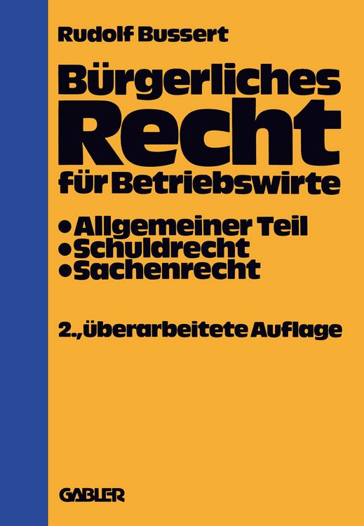 Produktbild: B&uuml;rgerliches Recht f&uuml;r Betriebswirte