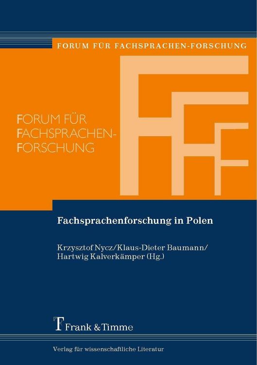 Produktbild: Fachsprachenforschung in Polen
