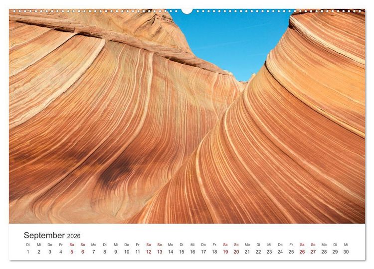 Produktbild: Paria Canyon - The Wave Naturwunder (Wandkalender 2026 DIN A2 quer), CALVENDO Monatskalender