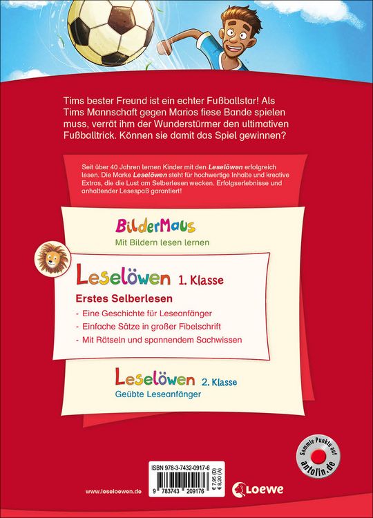 Produktbild: Lesel&ouml;wen 1. Klasse - Anpfiff f&uuml;r den Wunderst&uuml;rmer!