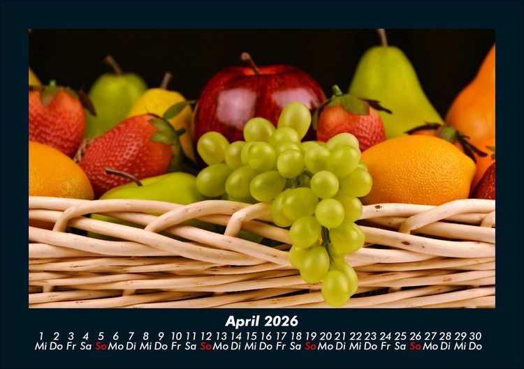 Produktbild: Obstkalender 2026 Fotokalender DIN A5