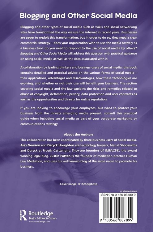Produktbild: Blogging and Other Social Media