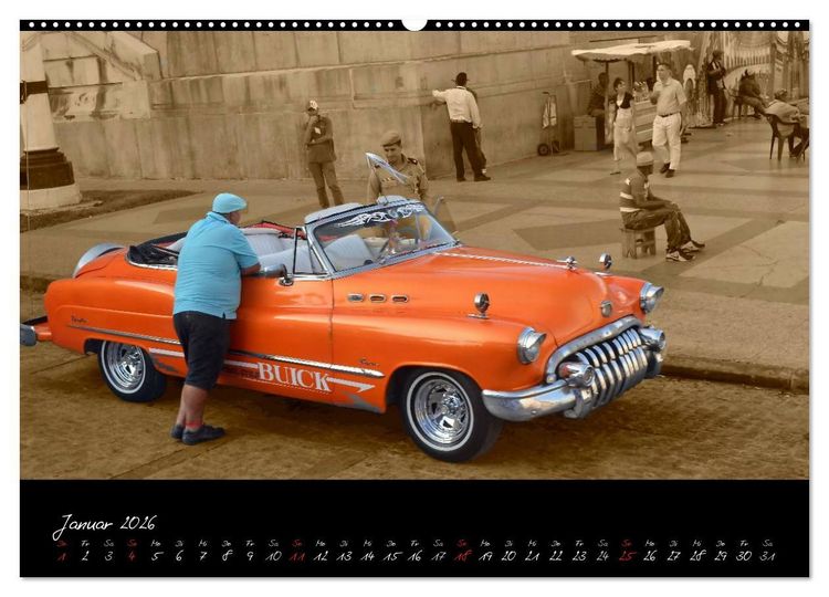 Produktbild: Kuba und die Oldtimer (Wandkalender 2026 DIN A2 quer), CALVENDO Monatskalender