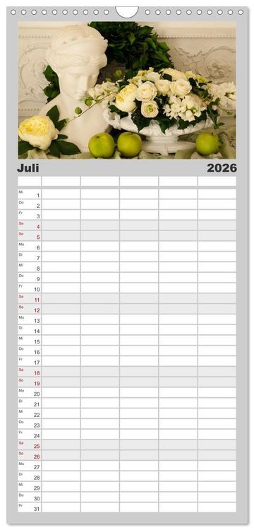 Produktbild: Familienplaner 2026 - Raum f&uuml;r Blumen mit 5 Spalten (Wandkalender, 21 x 45 cm) CALVENDO