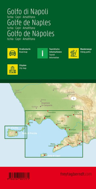 Produktbild: freytag & berndt Stra&szlig;enkarte Golf von Neapel - Ischia - Capri - Amalfitana 1:50.000