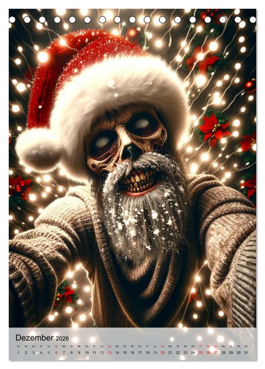 Produktbild: Zombie Selfies - Ein humorvoller Blick auf das untote Dasein (Tischkalender 2026 DIN A5 hoch), CALVENDO Monatskalender