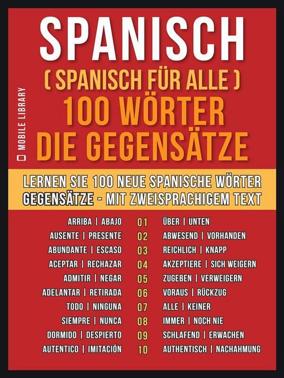 Produktbild: Spanisch ( Spanisch f&uuml;r Alle ) 100 W&ouml;rter - Die Gegens&auml;tze