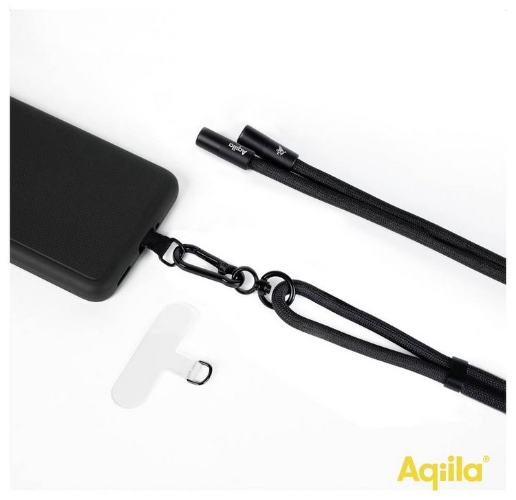 Produktbild: Aqiila USB-C&reg; Kabel USB 3.0 USB-C&reg;, Apple Lightning Stecker 1.5 m Schwarz Handykette AQLYCBPBICL1BK084