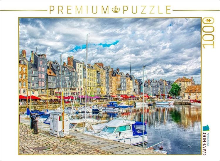 Produktbild: CALVENDO Puzzle Honfleur | 1000 Teile Lege-Gr&ouml;&szlig;e 64x48cm Foto-Puzzle f&uuml;r gl&uuml;ckliche Stunden