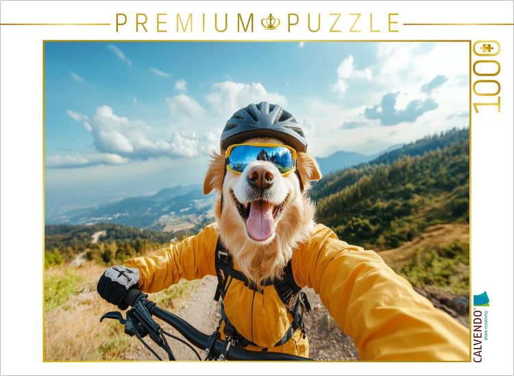 Produktbild: CALVENDO Puzzle Der Trail ruft und ich belle zur&uuml;ck | 1000 Teile Lege-Gr&ouml;&szlig;e 64x48cm Foto-Puzzle f&uuml;r gl&uuml;ckliche Stunden